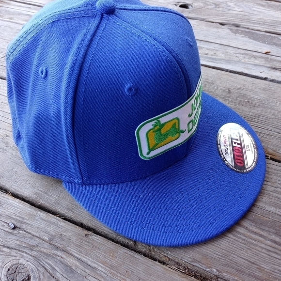 John Deere Mens Embroidered Shield Flatbill Blue T - Picture 4 of 8